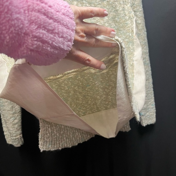 Lafayette 148 New York Textured Linen Gem and Cream Sweater - Picture 11 of 15